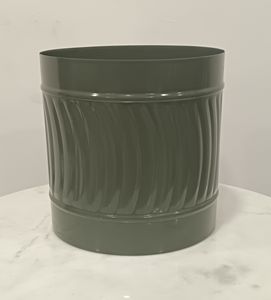 Vase à fleurs en fer enduit de poudre de conception moderne à la mode avec poignée couleur patine verte pour mariage et usage domestique Vase de sol fonctionnel - Product Image 2