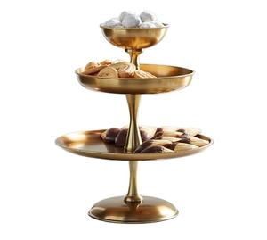 แท่นวางเค้กทาสีทองสำหรับตกแต่งในงานแต่งงานถ้วยเค้กแท่นวางแสดงแบบอินเดีย - Product Image 1