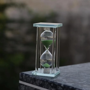 Calvin Handicrafts "Vintage Elegance: Temporizador de arena de cristal con base cuadrada y reloj Sandtimer de 1 minuto-Ideal para el ejercicio - Product Image 6