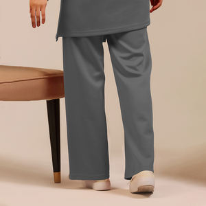 Grey Color Custom Logo High Quality Solid Color <b>Pants</b> Suit Muslim Comfort Modest Workout <b>Pants</b> Muslim <b>Women</b> <b>Pants</b> For Sale - Product Image 2