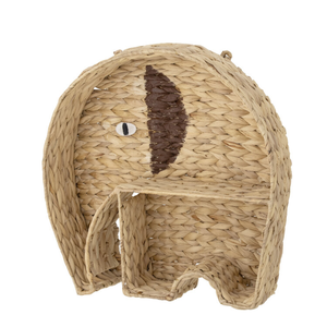 Étagères suspendues d'éléphant en jacinthe d'eau décoratives vintage pour le mur et étagère de rangement murale pour le salon des enfants - Product Image 2