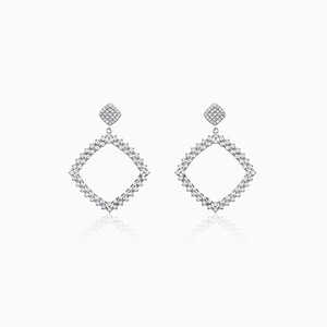 Pendientes colgantes geométricos de plata - Product Image 2