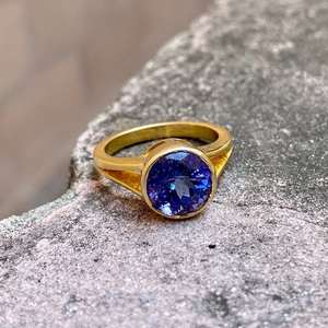 Pendentif en argent sterling 925 avec tanzanite sertie en bélière, certifié IGI, taille brillant, élégant, parfait pour les fiançailles et les anniversaires - Product Image 6