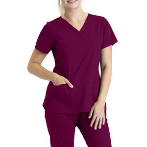 Uniforme Médico de Manga Corta, Calidad Premium, Diseño Moderno, Conjunto de Pantalones y Blusa, Poliéster/Algodón - Product Image 1