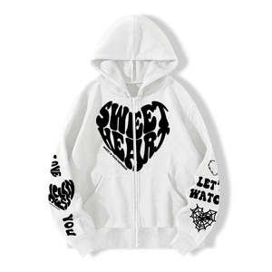 Sweat à capuche pour homme, personnalisé, OEM, impression 3D en relief, motif uni, doublé, lourd, surdimensionné, hiver - Product Image 5