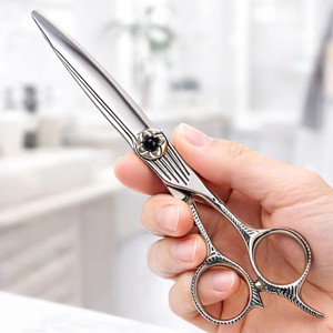 Ciseaux de coiffure professionnels pour salon, acier inoxydable tranchant, outil de barbier - Product Image 2