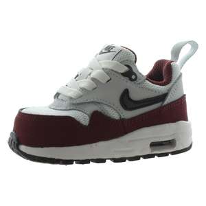 Zapatillas Nike Air Max 1 EasyOn para bebés/niños pequeños Color: Blanco/Rojo Oscuro Team Red Heather/Platino Puro/Negro 100% Auténticas - Product Image 1