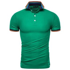 Tout nouveau coton d'été pour hommes pour Polo solide broderie personnalisée à manches courtes Design de mode avec tissu en toile - Product Image 1