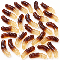 Bonbons Gommeux Moelleux Aigres aux Saveurs de Fruits Assorties, Marque Privée Worm, Fabricant OEM ODM, Vente en Gros, Halal, TIK TOK