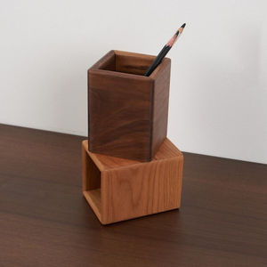 Designer Mini <b>Small</b> Pen Holder Storage Display Organizer Pencil Holder and Stand Bamboo <b>Wood</b> Table Decoration Pen Holder - Product Image 2