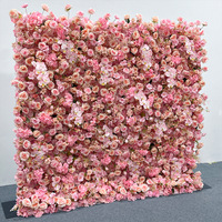 Mur de fleurs amovible réutilisable, décoration florale artificielle pour location de mariage et événements