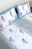 Ensemble de draps de lit en coton 100% premium, imprimé floral respirant pour toutes les saisons