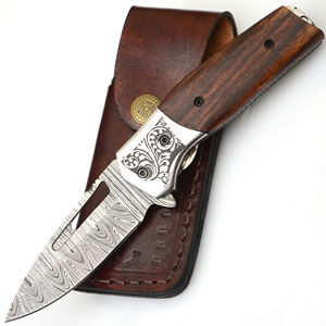 มีดพกโลหะแรงโน้มถ่วงดามัสกัสดีไซน์ใหม่ระดับไฮเอนด์รับประกัน3ปีเป็นที่นิยมกลางแจ้งแบบพกพาป้องกันตนเองตั้งแคมป์ - Product Image 1