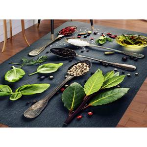 Tapis de cuisine aux herbes et épices : Tapis de sol moderne antidérapant, tapis doux non tissé - Product Image 3