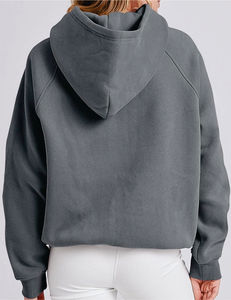 Sweat-shirt surdimensionné anti-rides pour femme Pull en polaire à capuche style automne hiver - Product Image 4