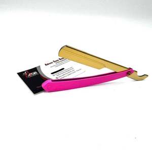 Rasoir en acier inoxydable turc en or rose, impression de logo personnalisé pour hommes, coupe-gorge, coupe droite, service OEM - Product Image 4