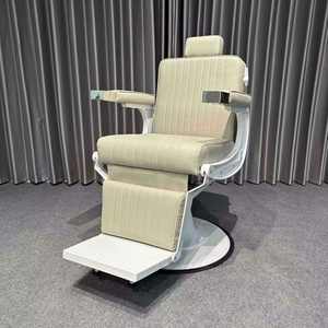 PRECIO DE FÁBRICA NUEVO Sillón de Barbería Hidráulico Moderno de Acero Inoxidable con Reposapiés de Cuero y Altura Ajustable - Product Image 2