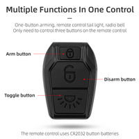 Luz Trasera Inteligente LED para Bicicleta con Control Remoto Inalámbrico JOHORSE, Alarma de 100dB, Resistente al Agua IPX4, Portátil para Ciclismo Nocturno, para Bicicletas Eléctricas y MTB