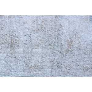 พรมวินเทจ ขนาด 1.3x3.3 ฟุต พรมขนาดเล็ก สีเทา ลายอิคัต ทำจากขนสัตว์แบบตุรกี - Product Image 5