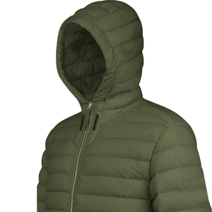 Chaqueta bomber para hombre con plumón acolchado Chaqueta ligera empacable Puffer con capucha Resistente a la intemperie Prendas de abrigo rompevientos abrigo cálido - Product Image 3