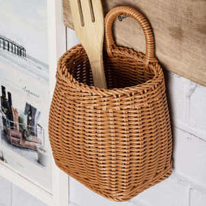 Panier de rangement en osier naturel tissé à la main, vente chaude, panier en rotin personnalisé, fabriqué par VgreentArt au Vietnam - Product Image 3