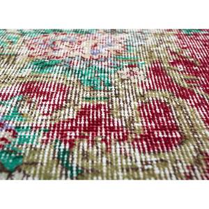 Tapis en laine noué à la main vintage grande surface Pae-2008, motif floral rouge-orange, pour salon, couloir, chambre d'adolescent, rectangulaire - Product Image 3