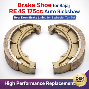 Plaquettes de frein pour Bajaj RE 4S 175cc Auto Rickshaw |   Doublure de frein à tambour arrière pour Tuk Tuk à 3 roues |   Remplacement haute performance - Product Image 5
