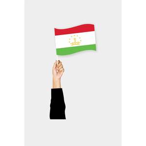Drapeau du Tadjikistan fait main sur mesure avec impression numérique, design arc-en-ciel, divers matériaux - Product Image 1