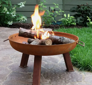 Steel Firepits Fire Bowl Garden Decoration Portable Smokeless Outdoor Wood Burning Corten Steel Fire Pit - Product Image 1