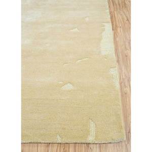 Alfombra de Lana y Viscosa Tufted a Mano, Color Blanco Dorado, Grosor de Felpa de 10 mm, Rectangular, con Rayas Abstractas, para Uso en el Hogar y Pasillos - Tnq-3218 - Product Image 4