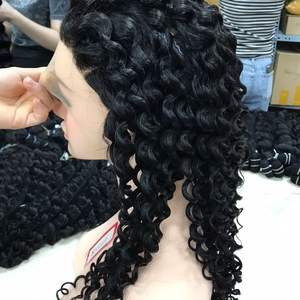 Pelucas delanteras de encaje de cabello Remy brasileño ondulado profundo listas para enviar vendedores de color natural hechos de cabello humano - Product Image 1