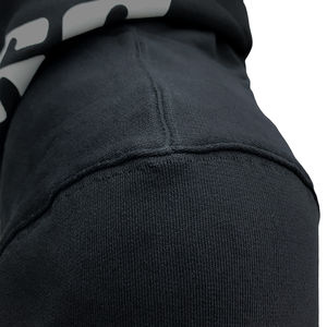 Sweat à capuche décontracté en coton à ourlet brut pour hommes, pull sans ficelle, sweats à capuche de sport surdimensionnés avec logo imprimé OEM - Product Image 4