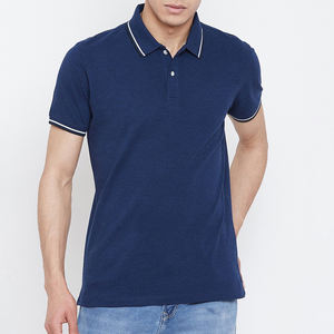 Maillot à motif solide à manches courtes pour hommes imprimé de logo personnalisé de haute qualité 100% coton en gros du Pakistan pour polos - Product Image 1