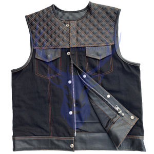 2024 otoño nueva moda Chaleco de motorista de cuero para hombres Chaleco de cuero de secado rápido para hombres - Product Image 6