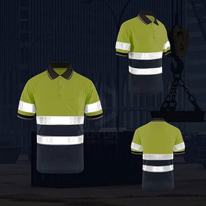 Mejor precio Hi Vis Reflective Road Safety Shirt Hombres Transpirable Hi Vis Safety Shirt con cremallera - Product Image 4