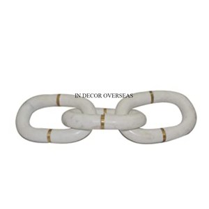 La mejor calidad más exigente Color gris claro Mármol Hecho Cadena Diseñador Escultura Mesa Acentos decorativos en el precio más bajo - Product Image 4