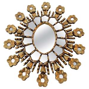 Well Selling Iron <b>Mirror</b> Art <b>Irregular</b> Circular Living Room Metal Frame Wall <b>Mirror</b> Decor Christmas Vintage Luxury Space Casual - Product Image 4