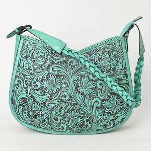 High Quality Custom Made Bohemian Women's Hand Tooled Leather Purse Mini Western <b>Floral</b> Tooled Cowhide Canteen <b>Bag</b> <b>Floral</b> <b>Tote</b> - Product Image 2