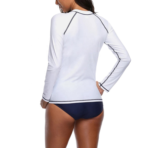 Vente chaude Rash Guard personnalisé pour femmes Multicolore Séchage rapide Manches longues Maillot de bain résistant à l'eau Rash Guard respirant pour femmes - Product Image 4