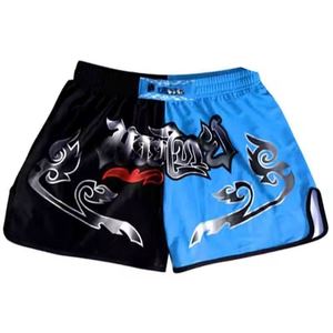 กางเกงขาสั้นมวยไทยขาสั้นผ้าโพลีเอสเตอร์เนื้อยืดระบายอากาศพิมพ์ลายออกแบบได้ตามต้องการจากโรงงาน SI-BS-07 - Product Image 4