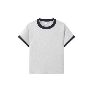 T-shirt 80% coton personnalisé pour femmes 20% Sorona Ringer T-Shirt 230gsm tissu tricoté vierge solide pour l'automne T-shirt compressé pour hommes - Product Image 1