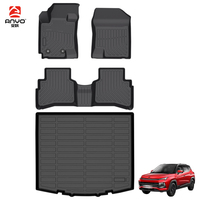 Tapis de coffre imperméables toutes saisons, tapis de sol de voiture 3D en TPE pour JAC JS4/ Refine S4 / T60 Plus / Sehol X4 / Jiayue X4 2020-2025