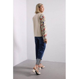 เสื้อสั้นยูเครนสำหรับผู้หญิง, เสื้อเบลาส์โบโฮขนาดเล็กสีดำปักลายยูเครนไซส์พิเศษ - Product Image 2