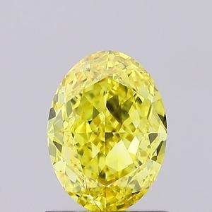 1,01 Ct forma ovalada corte elegante amarillo intenso laboratorio cultivado Diamante Suelto para anillo de compromiso VVS1 claridad Diamante Suelto para joyería - Product Image 1