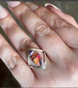 Turquoise chinoise de bonne qualité absolue 10x14mm forme ovale ensemble de lunette de pierres précieuses bague plaquée or en argent sterling 925 cadeau fait main - Product Image 3