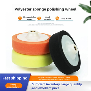 Tampons de polissage en éponge jaune OEM personnalisés de 6 pouces avec grain grossier, filetage M14/M16, garantie de 3 ans, modèle P-02 R pour carrosseries automobiles - Product Image 5