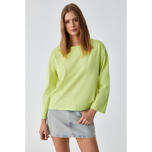 Camiseta de Manga Larga con Cuello Redondo y Corte Holgado 100% Algodón para Mujer GRIMELANGE - Product Image 2