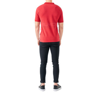 Camiseta de Golf Roja Sólida para Hombre, Ropa Casual de Verano, Corte Regular, Secado Rápido - Product Image 3