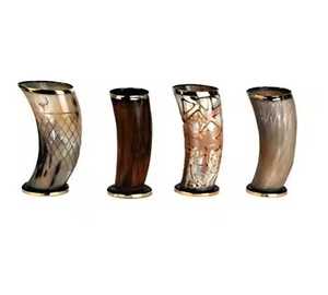 Vaso de Cuerno Natural para Hombre, Regalo Único, Accesorio de Bar a Bajo Costo, Vaso Tradicional para Beber de Cuerno por AALIYAN IMPEX - Product Image 4