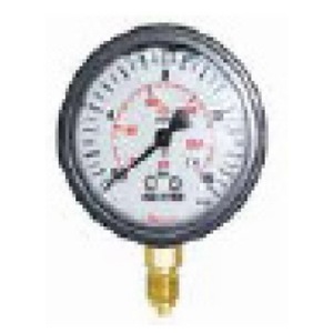 Manometro con Pannello in Metallo e Indicatore di Pressione 10 Bar con Filettatura Centrale Rif. 440077 - Product Image 1